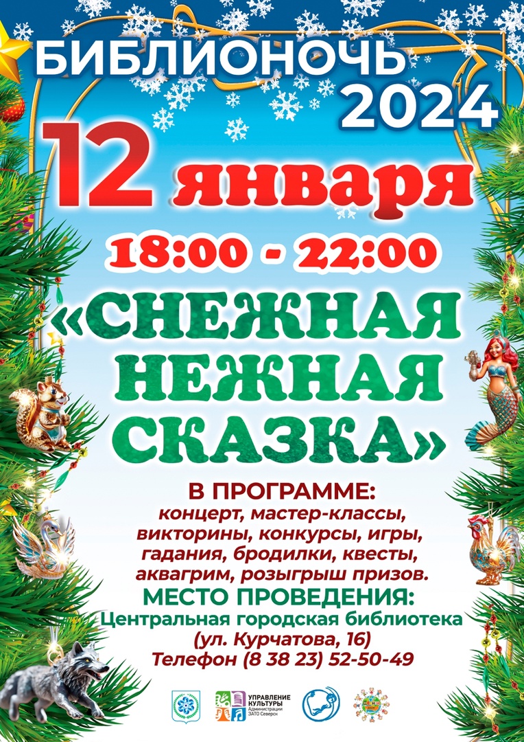 Библионочь в Центральной городской библиотеке «Снежная нежная сказка» |  Управление культуры Администрации ЗАТО Северск